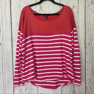 Tommy Hilfiger Striped Casual Long Sleeve Tee